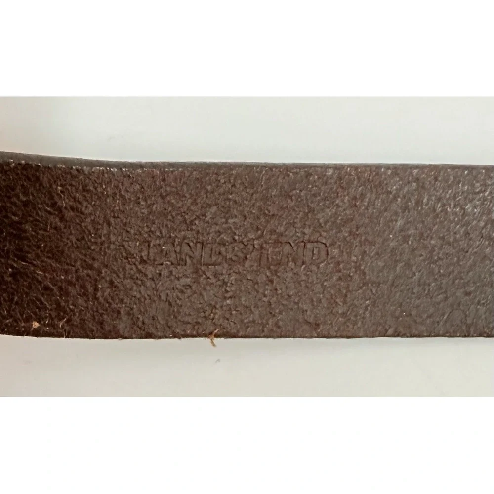 Lands' End‎ Dark Brown Leather Belt Men's Size 44 (52.25